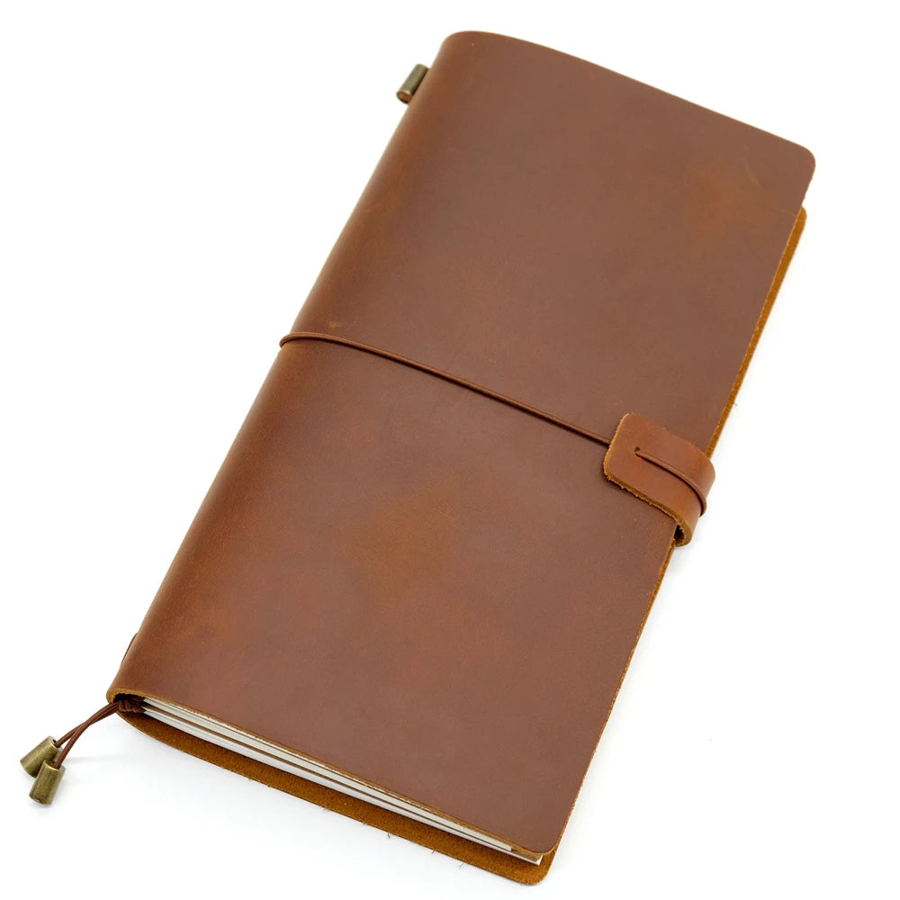 Carnet de Voyage en Cuir Véritable – Journal Vintage Artisanal Personnalisable