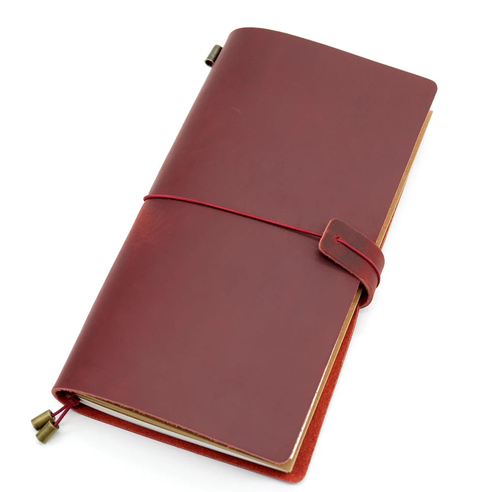 Carnet de Voyage en Cuir Véritable – Journal Vintage Artisanal Personnalisable