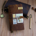 Carnet de Voyage en Cuir Véritable – Journal Vintage Artisanal Personnalisable