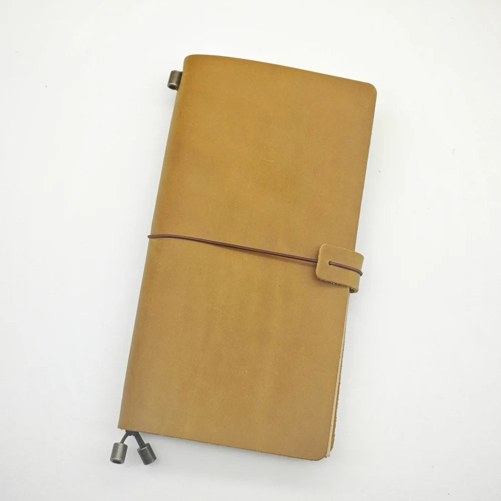 Carnet de Voyage en Cuir Véritable – Journal Vintage Artisanal Personnalisable
